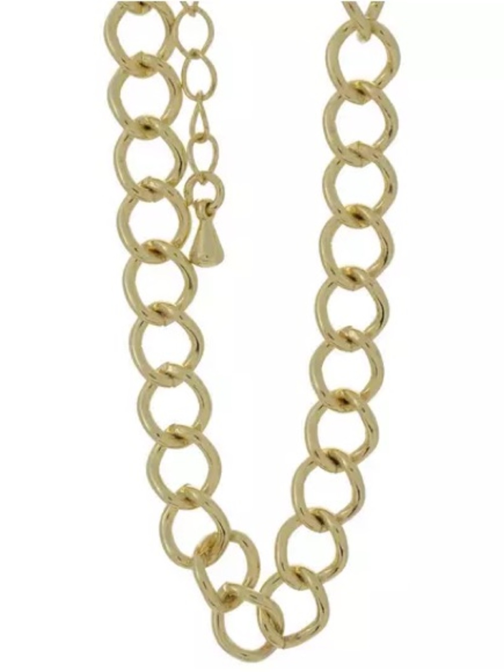 New 7.5” Metal Gallery Gold Circular Link Bracelet